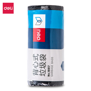Deli Vest Style Trash Bags 18817 Yellow 50x50cm Portable Tear Off Household Kitchen Office Use - Product Image 2