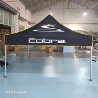 Tente de stand d'exposition pliable Jeroshow 3*3m, imperméable, robuste, en alliage d'aluminium, portable, écologique, réutilisable, pour l'extérieur, personnalisable