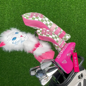 Fundas de Piel Sintética Bordadas para Palos de Golf, Regalo de Accesorios de Golf, Fundas Personalizadas para Driver y Putter, Color Rosa Intenso - Product Image 1