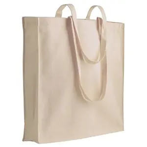 Borsa Shopper in Cotone con Fondo Rinforzato, Merchandising Sostenibile, Made in China, Modello 6988_07125 NAT - Product Image 1