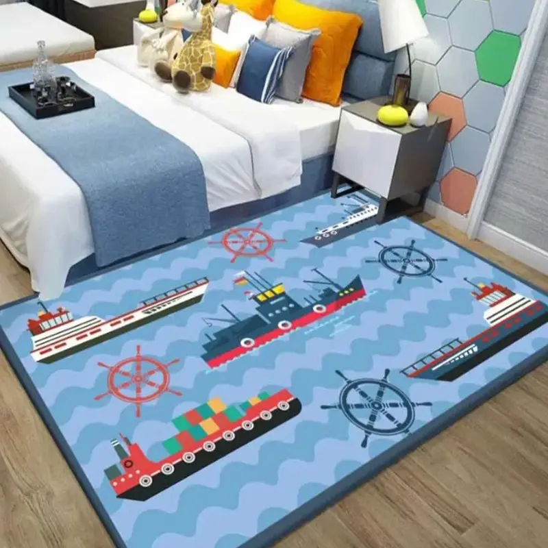 Alfombras de área supersuaves para sala de estar, dormitorio, niños, juego, decoración sólida para el hogar, suelo y alfombras de espacio exterior para niños