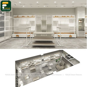 Présentoir de Vêtements Contemporain à Rails Ouverts, Armoire Suspendue pour Vêtements, Présentation Visuelle Optimisée - Product Image 6