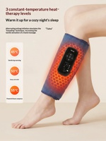Masseur de jambes entièrement automatique, masseur de mollets par pétrissage avec compresse chaude et massage par compression, recharge USB