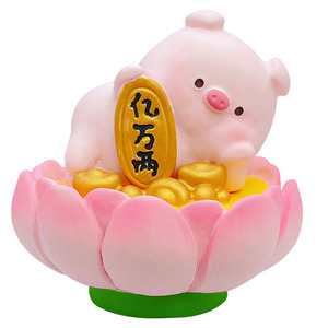 Figura de Cerdo Hecha a Mano, Linda, de Resina, Paquete de Varias Piezas, Artículos de Feng Shui para Escritorio, Decoración de Oficina - Product Image 5