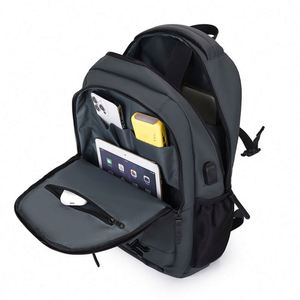 Custom Designer <b>Laptop</b> Leather Backpack Mochila Business Waterproof School Student <b>Bags</b> Travel <b>Women</b> Backpack with Usb Charger - Product Image 5