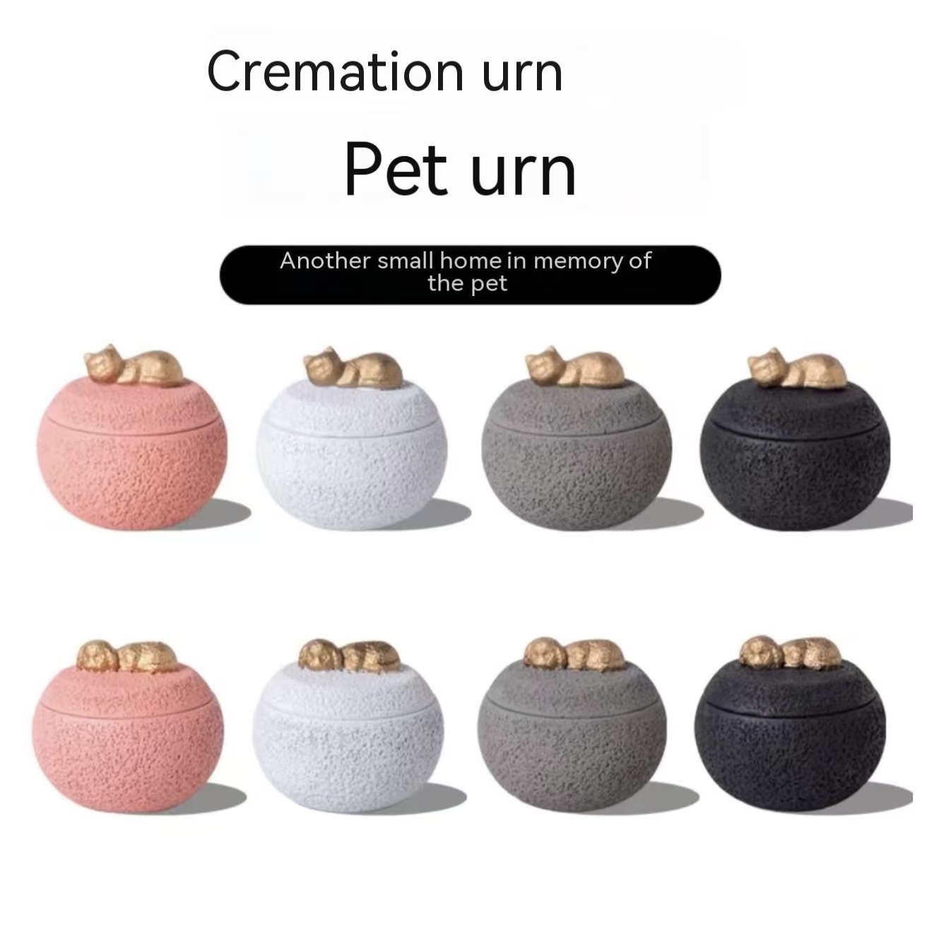 Accompany It Modern Eco-Friendly Portland Cement Pet Burial Urns Caskets for Cats Dogs