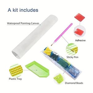 Kit de Peinture Diamant DIY 40*50cm Thème <span class=keywords><strong>Horreur</strong></span> Moderne pour Décoration Murale, Diamants Ronds Complets 5D en Acrylique - Product Image 5