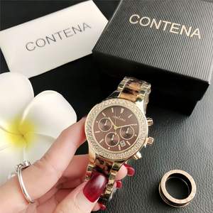 Montre Classique de Luxe à Quartz avec Strass pour Femme, Qualité Premium, Étanche, pour Filles et Dames - Product Image 1