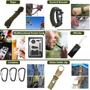 Kit de survie en plein air, équipement d'urgence compact en nylon pour le camping, la randonnée, trousse de premiers soins - Product Image 1