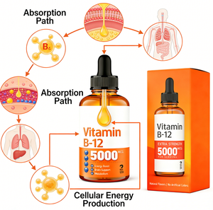 Integratore Liquido di Vitamina <span class=keywords><strong>B12</strong></span> Vegano Biologico Premium per Metabolismo ed Energia - Product Image 2