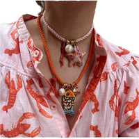 Nouveau Collier Tendance avec Pendentif Étoile de Mer Personnalisé, Chaîne en Corde, Accessoires en Alliage de Cuivre, Unisexe