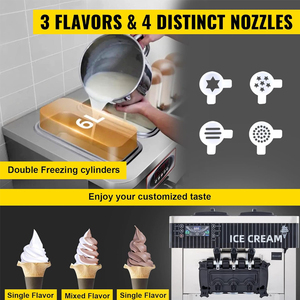 Năng lượng thương mại bảo tồn điện tiết kiệm bảng Top <span class=keywords><strong>Ice</strong></span> <span class=keywords><strong>Cream</strong></span> <span class=keywords><strong>Maker</strong></span> 3 flavours mềm máy làm kem cho thanh nhanh cửa hàng - Product Image 4