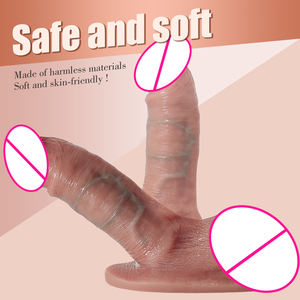 Realistisches 45-Winkel-Einsatz-Dickgestell Doppeldeck-Flüssigkeits-Silikon-<span class=keywords><strong>Dildo</strong></span> weibliche Masturbation tragbares Sexspielzeug Consolador - Product Image 3