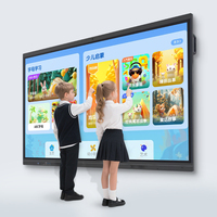 Pantalla Interactiva Plana de 86 Pulgadas, Pizarra Interactiva de 65~110 Pulgadas con Software Android 15 e IA para Enseñanza y Escritura en el Aula