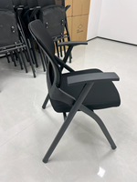Chaise de formation pliable en tissu Foshan avec tablette d'écriture intégrée pour l'école, la salle de conférence, les étudiants, le personnel de bureau