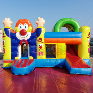 Château gonflable commercial à thème clown multicolore pour enfants, idéal pour les fêtes en plein air - Product Image 5