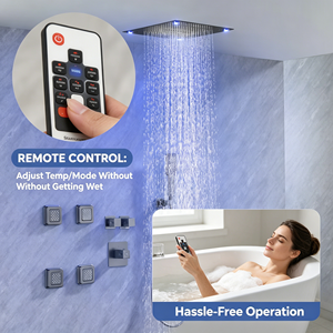 Smart Concealed Led <strong>Shower</strong> System Wall Mounted Chrome Concealed Bathtub <strong>Shower</strong> Mixer Faucets - Product Image 3