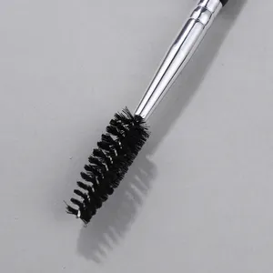 Professional Single Cosmetic Brush Double Headed Eyebrow And Mascara Brush For Eye Support Custom Logo Stock