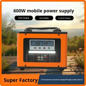 แบตเตอรี่สำรองพกพาลิเธียมไอออน 220V 600W สำหรับใช้งานกลางแจ้ง ชาร์จไฟด้วยพลังงาน<span class=keywords><strong>แสงอาทิตย์</strong></span> ใช้ในรถยนต์ ชาร์จไฟที่บ้าน ไลฟ์สด ขายของริมทาง ใช้สำรองไฟฉุกเฉิน - Product Image 4