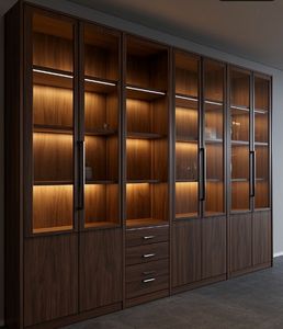 Armoires de salon modernes et minimalistes, armoire de rangement, étagères en bois - Product Image 6