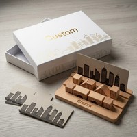 Bandeja de Bloques de Construcción de Ciudades Montessori Personalizada de Madera y Papel de 40 Piezas, Juego Educativo STEM Urbano Moderno con Tarjetas