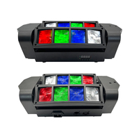 DMX512 Control LED avec Laser Spider Lights Stage 8X3W RGBW LED Beam Light Disco Moving Head Light