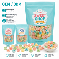 Bonbons comestibles en cire de 450g, formes variées, directement de l'usine, en vrac, centres de sirop de fruits assortis, cadeaux fantaisie pour les fêtes, certifiés sûrs