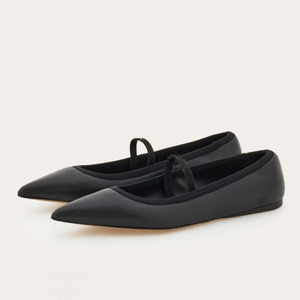 รองเท้าส้นตึกไซส์ใหญ่ 46 สำหรับผู้หญิง แบบผูกเชือก ทรงกว้าง รองเท้าบัลเล่ต์หัวแหลม กันลื่น ใส่ได้ทั้งฤดูหนาว ฤดูใบไม้ร่วง ฤดูร้อน เหมาะสำหรับใส่ทำงาน - Product Image 6