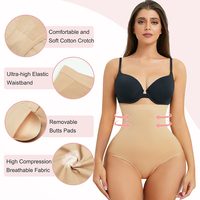 Tanga moldeadora sin costuras para mujer, bragas con control de barriga, levantador de glúteos acolchado, ropa interior potenciadora de cadera, pantalones cortos