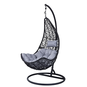 YONGLI Modern C-Shaped Rattan Courtyard Outdoor Lounge <b>Chair</b> with <b>Hanging</b> Patio Swing and -Comfortable Cushion 1-Year Warranty - Product Image 1