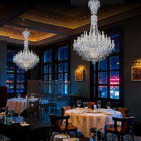 Lampe d'ambiance pour club d'ingénierie, grande lampe de plafond en cristal classique, lustre en cristal de luxe, lampe suspendue