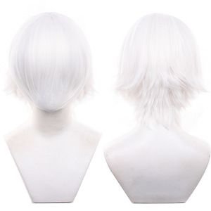 Perruque synthétique courte résistante à la chaleur de 30 cm, 175 grammes, disponible en 100 couleurs, vente en gros, base de cheveux complète pour <span class=keywords><strong>cosplay</strong></span> - Product Image 6