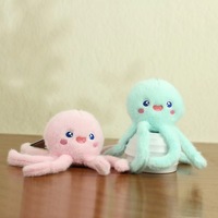 Mini 10cm Animal de mer moelleux jouets en peluche poulpe poisson méduse baleine porte-clés et sac décorations cadeau de Promotion