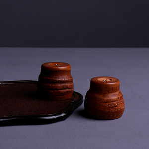 Handcrafted Bamboo Root Lid Holder For Teapot Purple Clay Kung Fu Tea Set Incense Base Zhejiang Made - Product Image 1