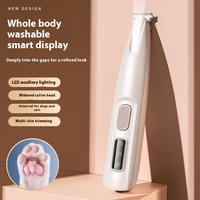 Tondeuse à poils pour animaux de compagnie imperméable pour chats et chiens, outil de toilettage portable avec lumière LED et batterie rechargeable pour les voyages et les sorties