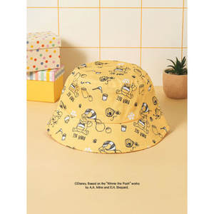 Winethe Fu Kids' Striped <b>Bucket</b> <b>Hat</b> 3D Embroidered Bows Camouflage Leopard Patterns Made <b>Faux</b> <b>Fur</b> Velour Flannel Terry Fabric - Product Image 1