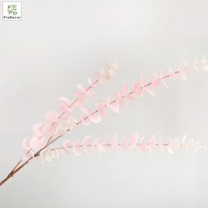 Vendita calda Blu Rosso Artificiale Eucalipto Soldi Foglie Ramo Di Foglie di Plastica Steli Per La Cerimonia Nuziale Della Decorazione Della Casa - Product Image 6