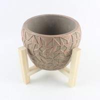 Jardinière d'extérieur au design moderne, pots de fleurs pour balcon, grande taille, en ciment, avec des caractéristiques durables