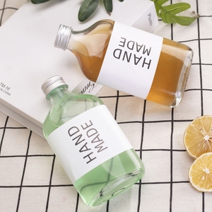 Hot-bán trong kho <span class=keywords><strong>Flask</strong></span> Vòng VAI THỦY tinh chai rượu vang trong suốt phẳng rượu chai thủy tinh cho trà sữa nước trái cây với kim loại nắp - Product Image 6