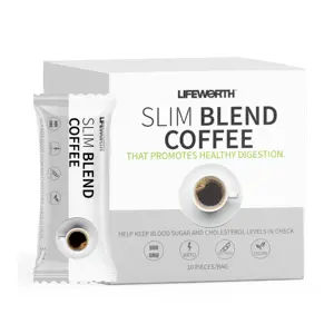 Lifeworth Vetverbranding Koffie Platte Tummy Gewichtsverlies Fit Beauty Onmiddellijke Groene Koffie Natuurlijk