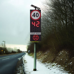 Panneaux <span class=keywords><strong>de</strong></span> signalisation routière à LED activés par véhicule VAS Smiling Face avec <span class=keywords><strong>panneau</strong></span> solaire - Product Image 6