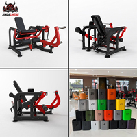 Machine à extensions de jambes assises à charge libre avec rouleau de compression réglable pour l'entraînement des quadriceps en salle de sport commerciale