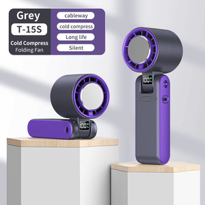 Mini <span class=keywords><strong>ventilateur</strong></span> de refroidissement USB portable pliable <span class=keywords><strong>avec</strong></span> fonction de <span class=keywords><strong>glace</strong></span> intégrée pour voiture, camping-car et usage domestique - Product Image 2