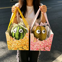 Watermeloen Durian Fruit Verpakkingsdoos Draagbare Bloemige Handtas Robuuste Kartonnen Cadeaudoos voor Verse Producten Groothandel Leveringen