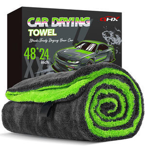 Accessoires de voiture, serviette de séchage en <span class=keywords><strong>microfibre</strong></span> à double boucle torsadée, absorbante et à séchage rapide, <span class=keywords><strong>pour</strong></span> le detailing automobile - Product Image 1