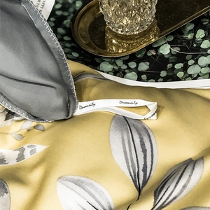 Factory Hot <strong>Sale</strong> Yellow Lyocell Fiber Printing <strong>Duvet</strong> Covers <strong>Super</strong> <strong>king</strong> Size Bedsheets Bedding Sets - Product Image 2