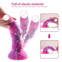 Vibromasseur Dildo Transparent en Silicone Antpop pour Adultes avec Ventouse, 100% Étanche, Texture Réaliste pour la Masturbation Féminine