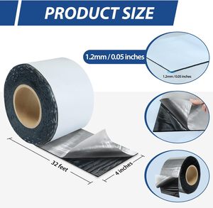 Nastro Adesivo Bituminoso Impermeabile e Antirottura UJANG, Nastro Autoadesivo in Alluminio per Coperture - Product Image 2