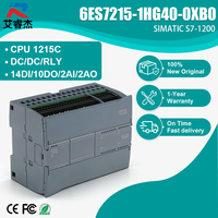 Nuevo controlador lógico programable SIMATIC S7-1200 original 6ES7215-1HG40-0XB0 con interfaz de comunicación RS485, módulo PLC