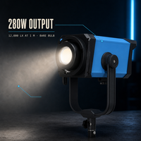 Lumière vidéo LED COB 260W pour caméra, température de couleur réglable 2700-6500K, CRI élevé Ra 98, durée de vie longue durée 50 000 heures, contrôle par application